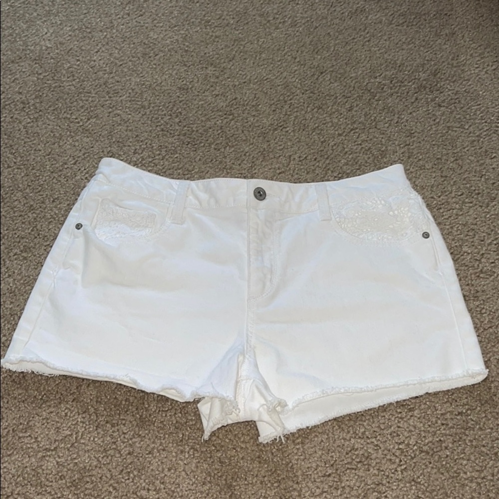 White Jean Shorts